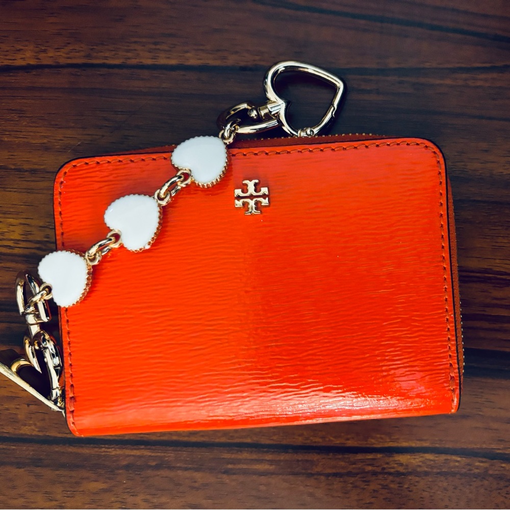 Tory Burch Epi Mini Wallet Like New EUC